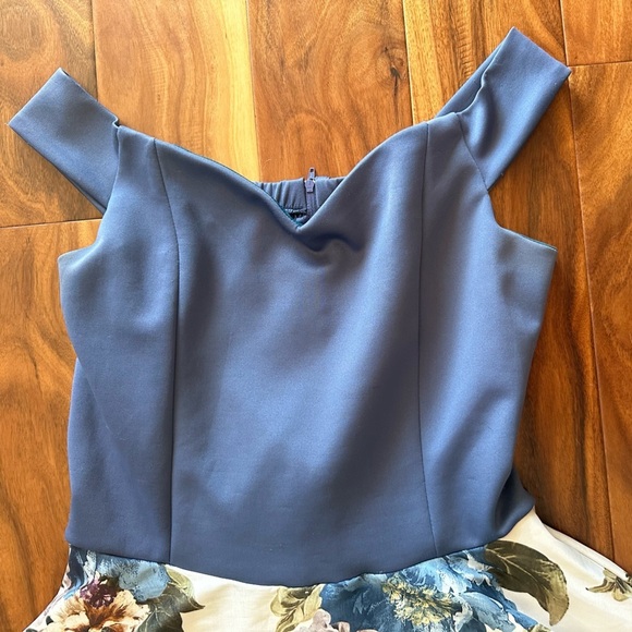 FE Forever Two-Toned Off Shoulder Cocktail Party Dress size Large - Picture 3 of 5